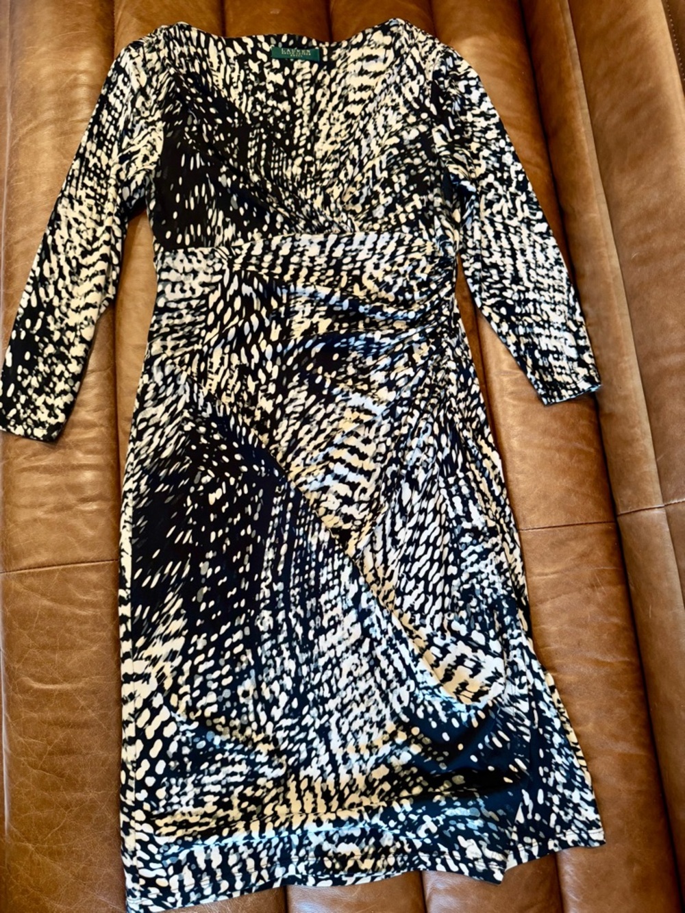 Lauren by Ralph Lauren faux wrap dress
